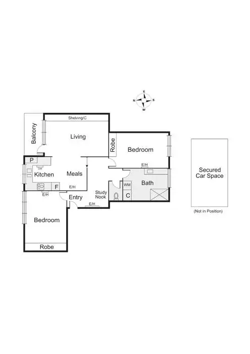 Floorplan of Homely apartment listing, 13/24 Park Street, St Kilda West VIC 3182