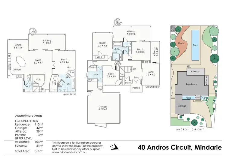 Floorplan of Homely house listing, 40 Andros Circuit, Mindarie WA 6030