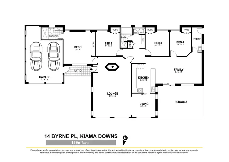 Floorplan of Homely house listing, 14 Byrne Place, Kiama Downs NSW 2533