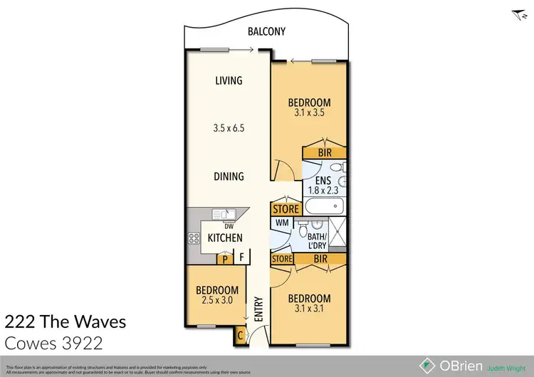 Floorplan of Homely apartment listing, 222/2-10 Steele Street, Cowes VIC 3922