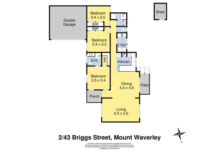 Floorplan of Homely unit listing, 2/43 Briggs Street, Mount Waverley VIC 3149