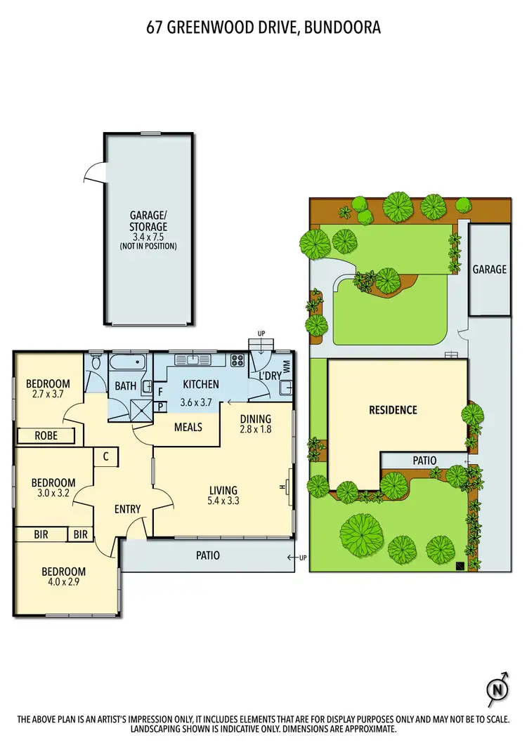 Floorplan of Homely house listing, 67 Greenwood Drive, Bundoora VIC 3083