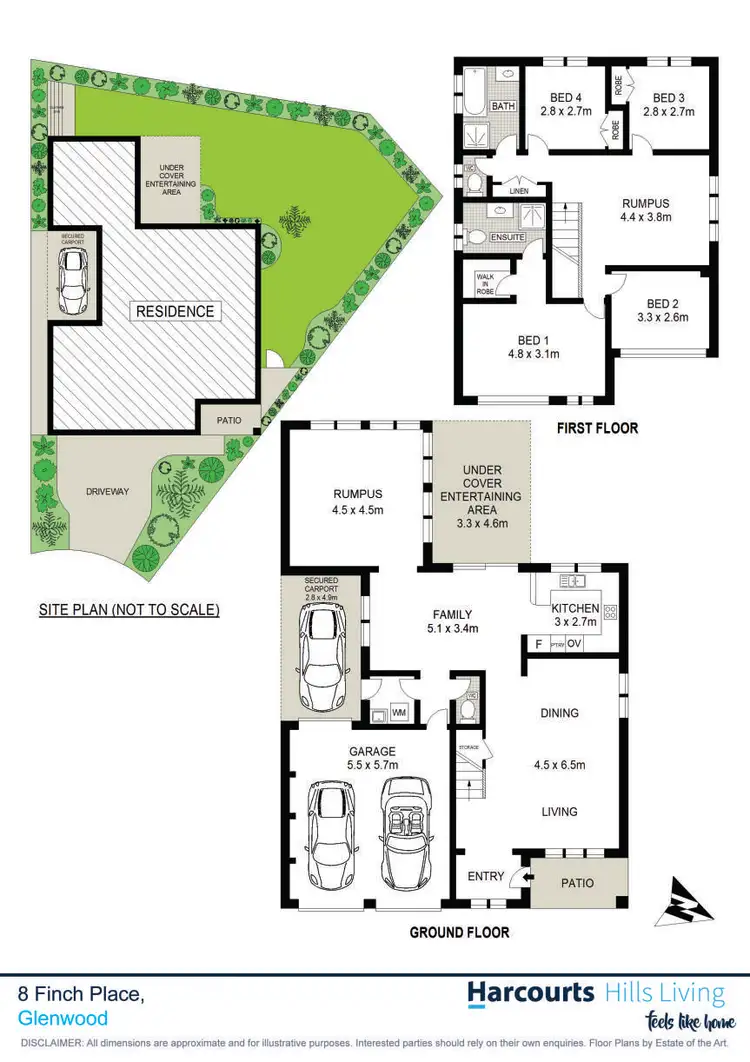 Floorplan of Homely house listing, 8 Finch Place, Glenwood NSW 2768