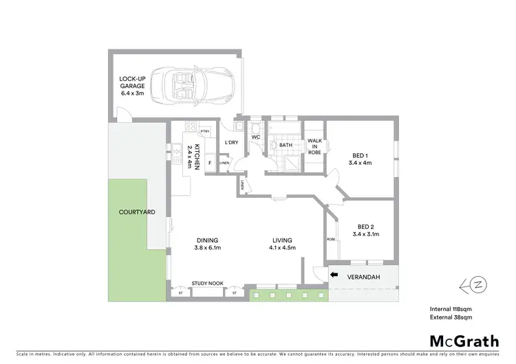 Floorplan of Homely unit listing, 2/1 Elizabeth Street, Belmont VIC 3216