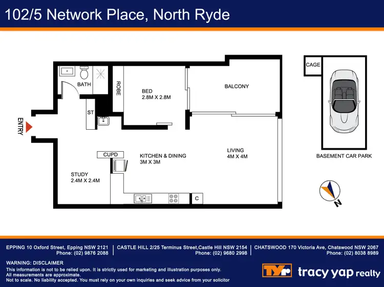 Floorplan of Homely apartment listing, C102/5 Network Place, North Ryde NSW 2113
