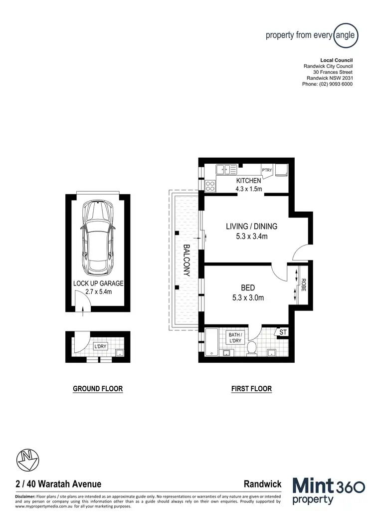 Floorplan of Homely block of units listing, 1-9/40 Waratah Avenue, Randwick NSW 2031