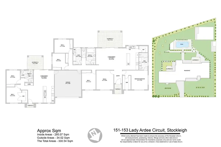 Floorplan of Homely house listing, 151-153 Lady Ardee Circuit, Stockleigh QLD 4280