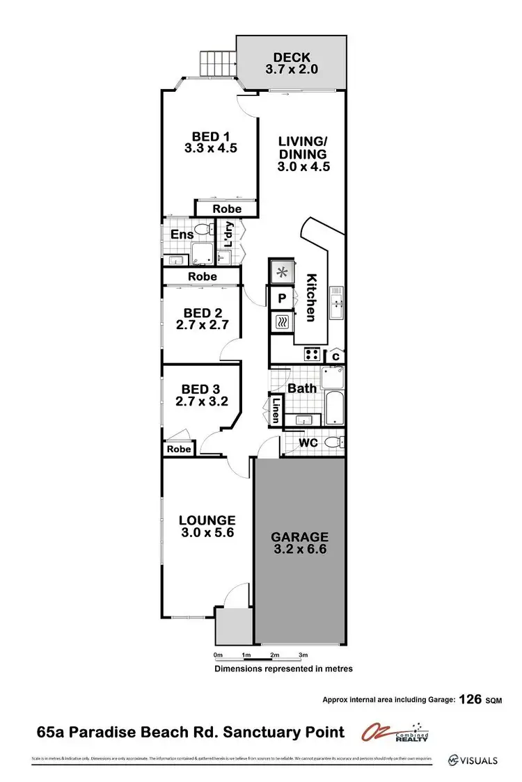 Floorplan of Homely semi-detached listing, 65A Paradise Beach Road, Sanctuary Point NSW 2540