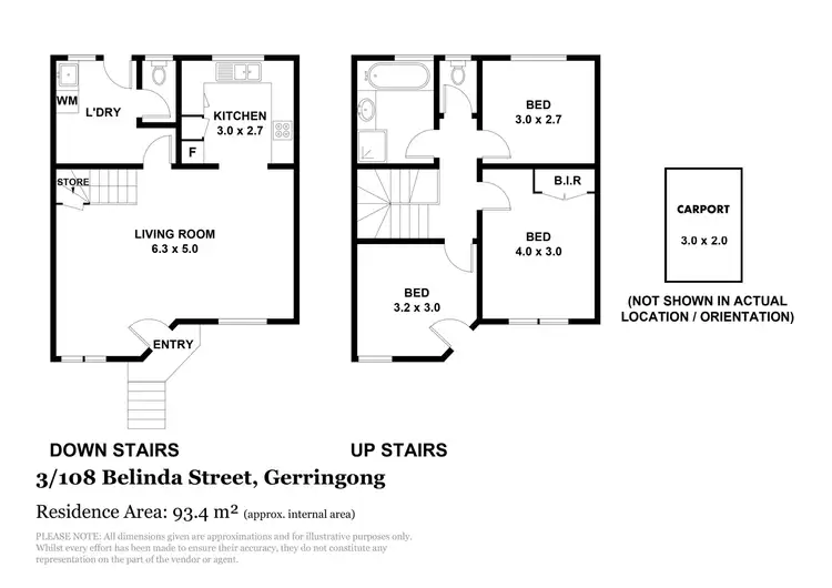 Floorplan of Homely townhouse listing, 3/108 Belinda Street, Gerringong NSW 2534