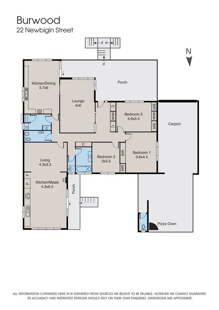Floorplan of Homely house listing, 22 Newbigin Street, Burwood VIC 3125