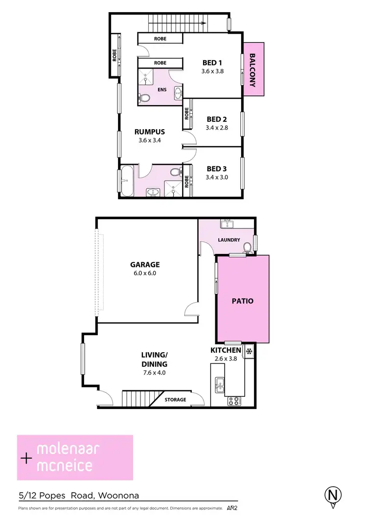 Floorplan of Homely townhouse listing, 5/12 Popes Road, Woonona NSW 2517