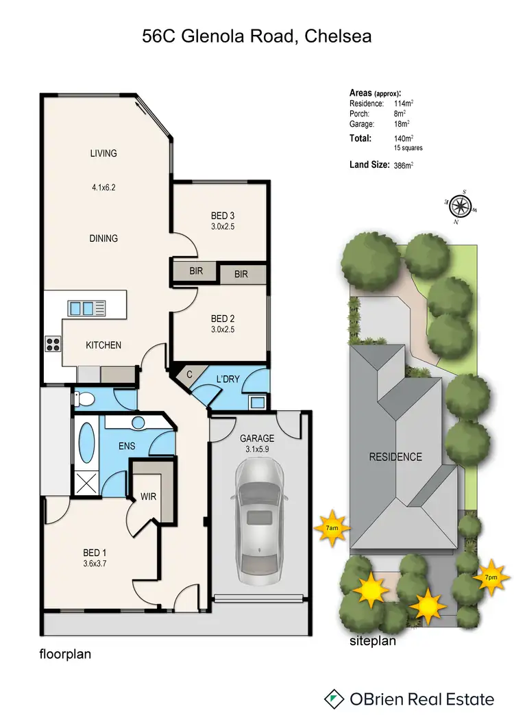 Floorplan of Homely unit listing, 56C Glenola Road, Chelsea VIC 3196