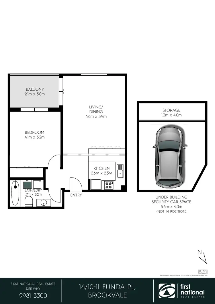 Floorplan of Homely apartment listing, 14/10-11 Funda Place, Brookvale NSW 2100