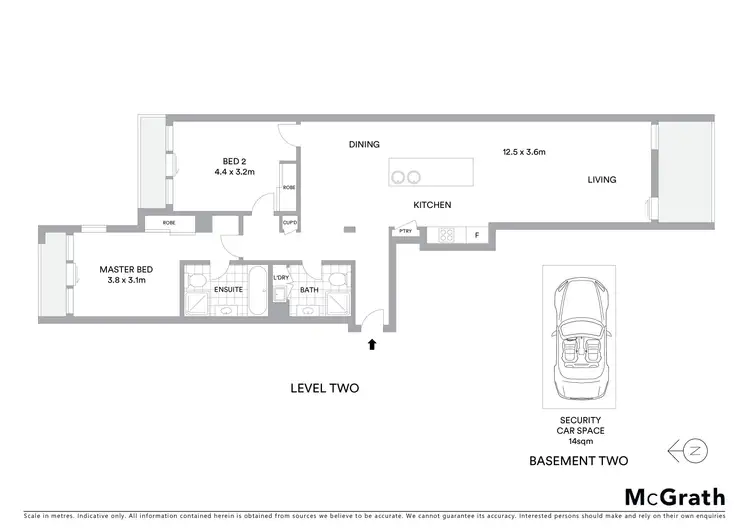 Floorplan of Homely unit listing, 201E/599 Pacific Highway, St Leonards NSW 2065