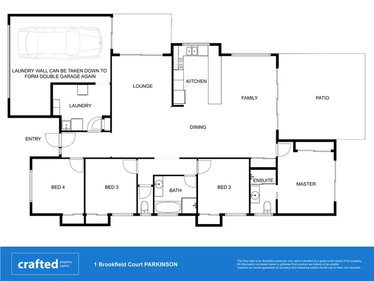 Floorplan of Homely house listing, 1 Brookfield Court, Parkinson QLD 4115