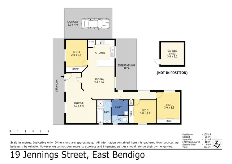 Floorplan of Homely house listing, 19 Jennings Street, East Bendigo VIC 3550