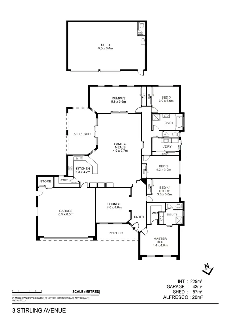 Floorplan of Homely house listing, 3 Stirling Avenue, Junortoun VIC 3551