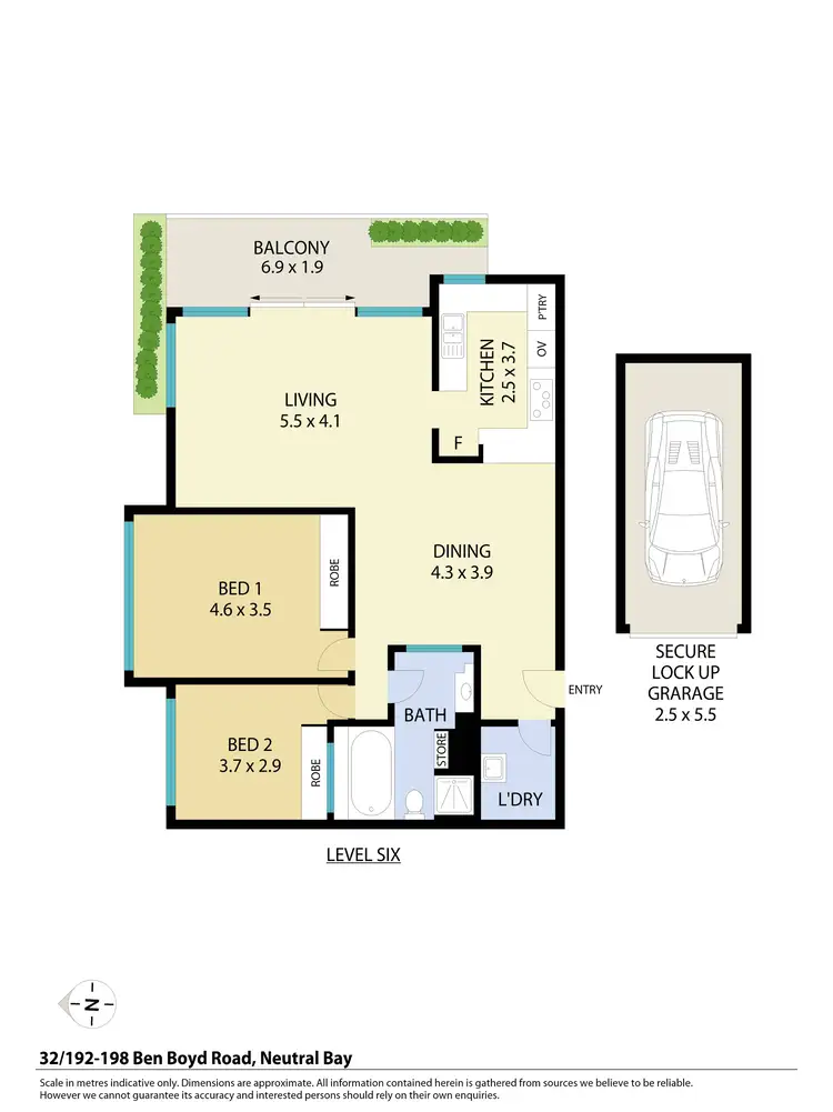 Floorplan of Homely apartment listing, 32/192-198 Ben Boyd Road, Neutral Bay NSW 2089