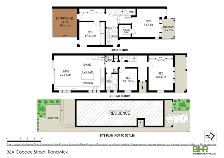 Floorplan of Homely semi-detached listing, 36A Coogee Street, Randwick NSW 2031