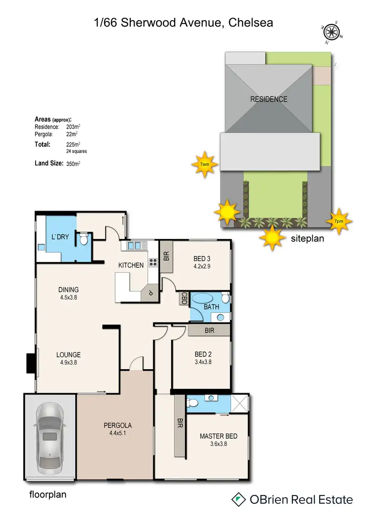 Floorplan of Homely unit listing, 1/66 Sherwood Avenue, Chelsea VIC 3196