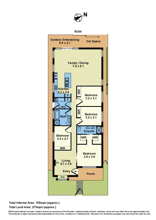 Floorplan of Homely house listing, 182 Queensville Street, Kingsville VIC 3012