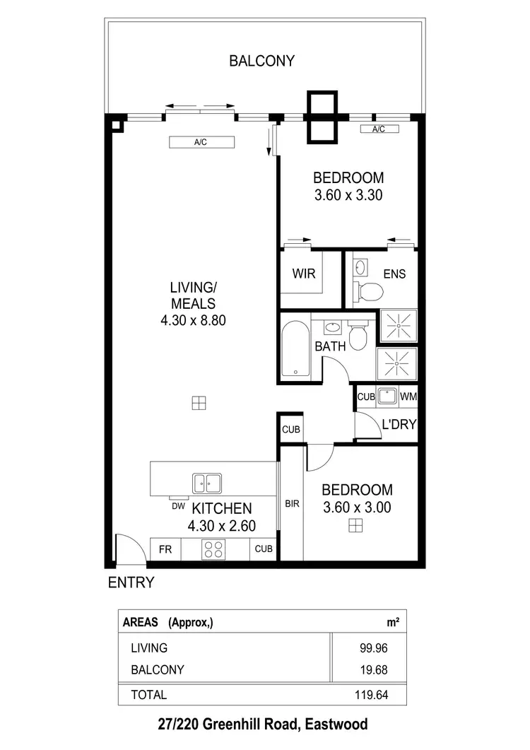 Floorplan of Homely apartment listing, 27/220 Greenhill Road, Eastwood SA 5063