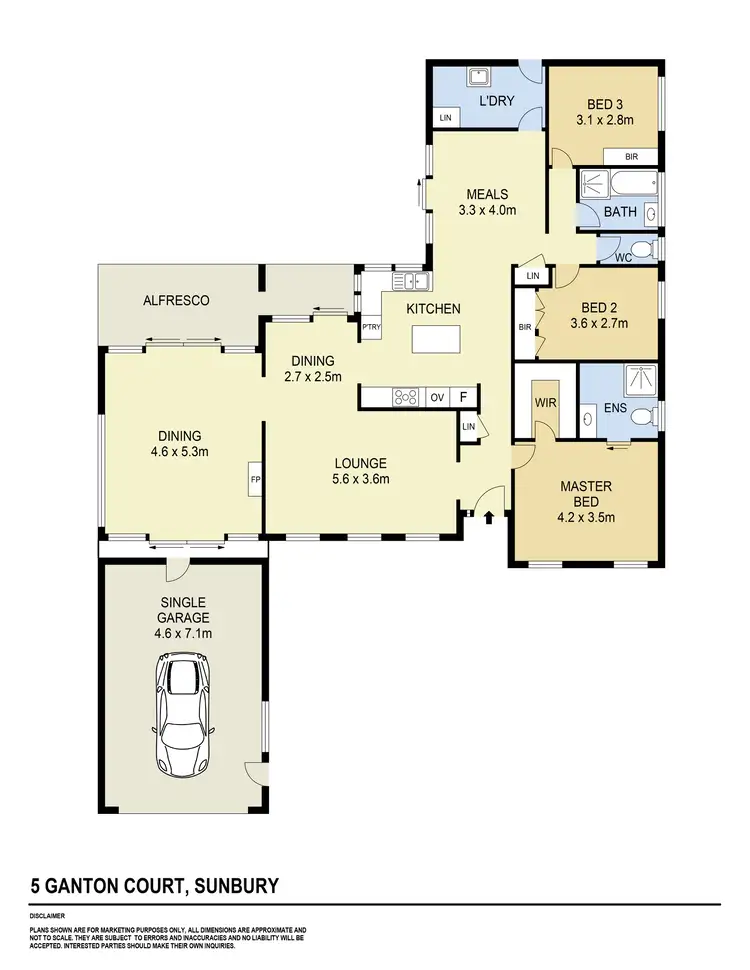 Floorplan of Homely house listing, 5 Ganton Court, Sunbury VIC 3429