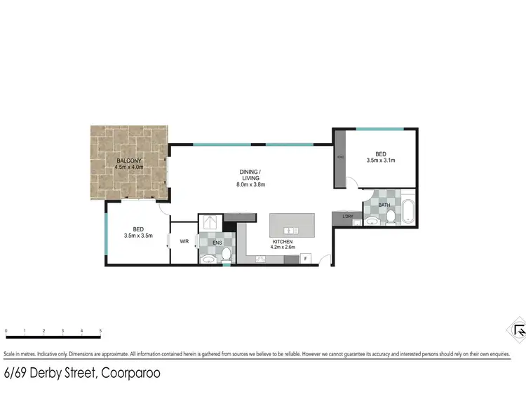 Floorplan of Homely unit listing, 6/69 Derby Street, Coorparoo QLD 4151