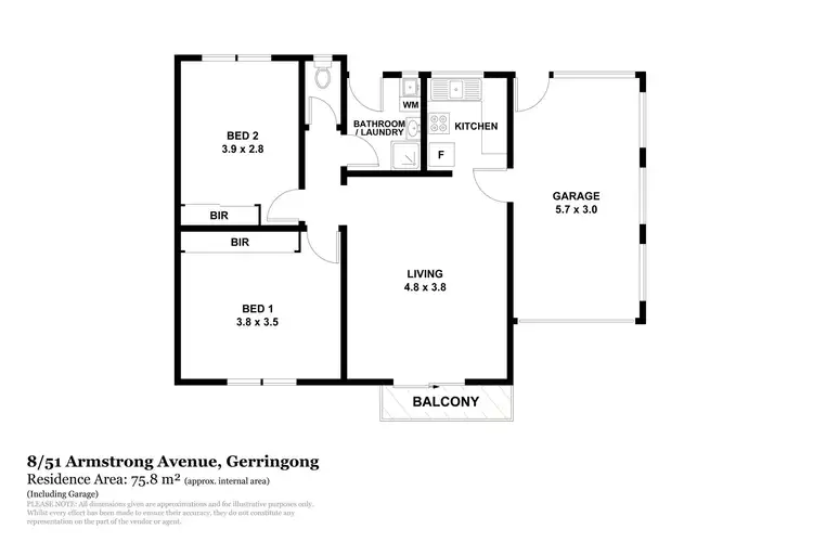 Floorplan of Homely villa listing, 8/51 Armstrong Avenue, Gerringong NSW 2534