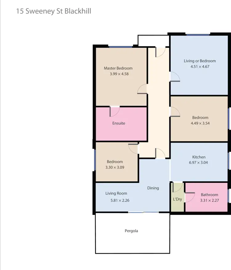 Floorplan of Homely house listing, 15 Sweeney Street, Black Hill VIC 3350