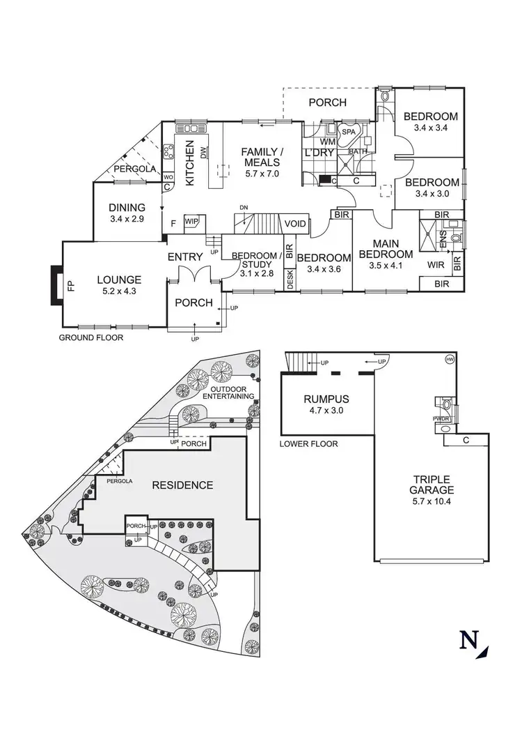 Floorplan of Homely house listing, 3 Bainbridge Drive, Eltham VIC 3095