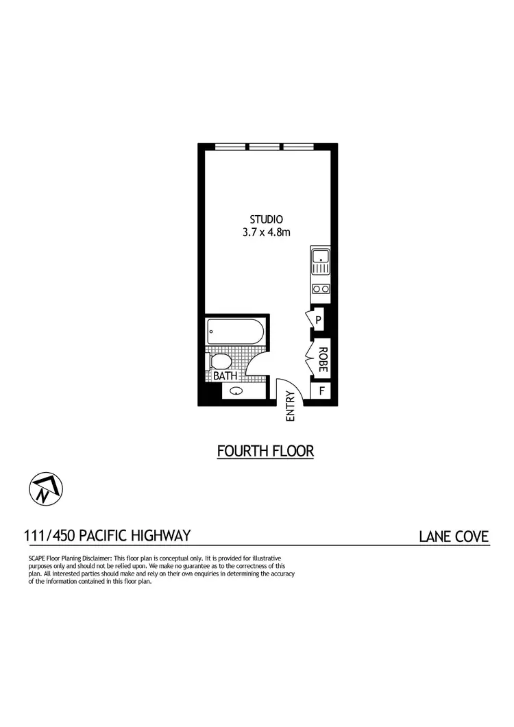 Floorplan of Homely apartment listing, 111/450 Pacific Highway, Lane Cove North NSW 2066