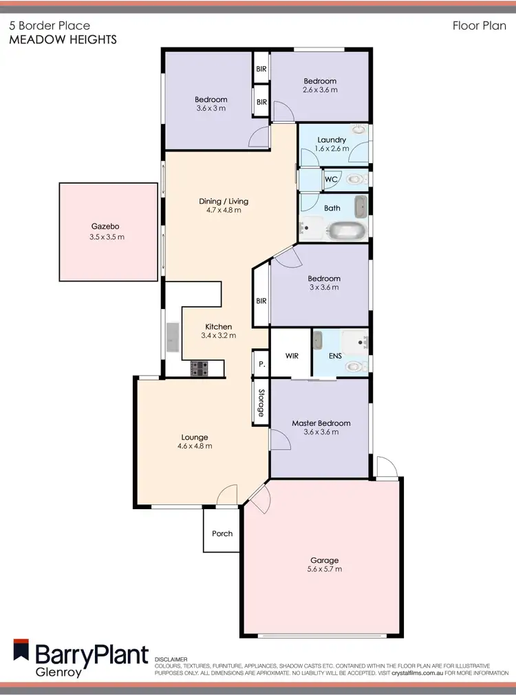 Floorplan of Homely house listing, 5 Border Place, Meadow Heights VIC 3048