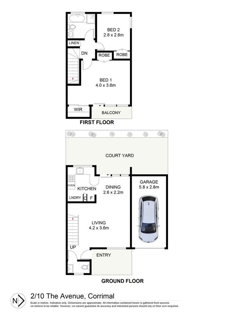 Floorplan of Homely townhouse listing, 2/10 The Avenue, Corrimal NSW 2518