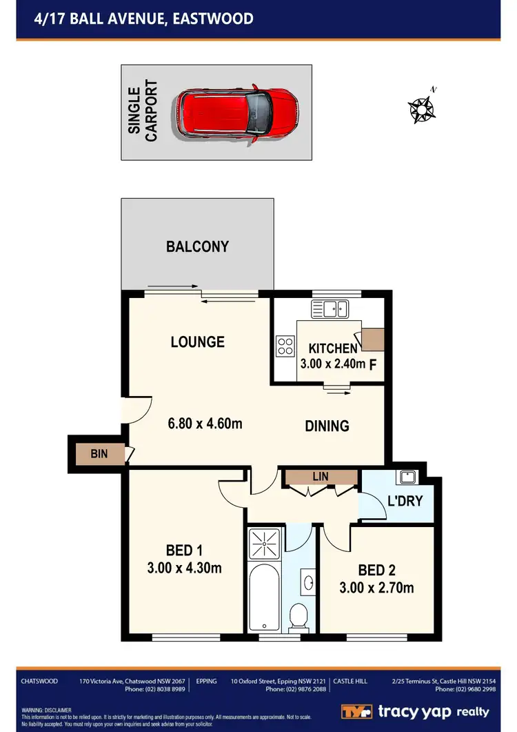 Floorplan of Homely unit listing, 4/17 Ball Avenue, Eastwood NSW 2122