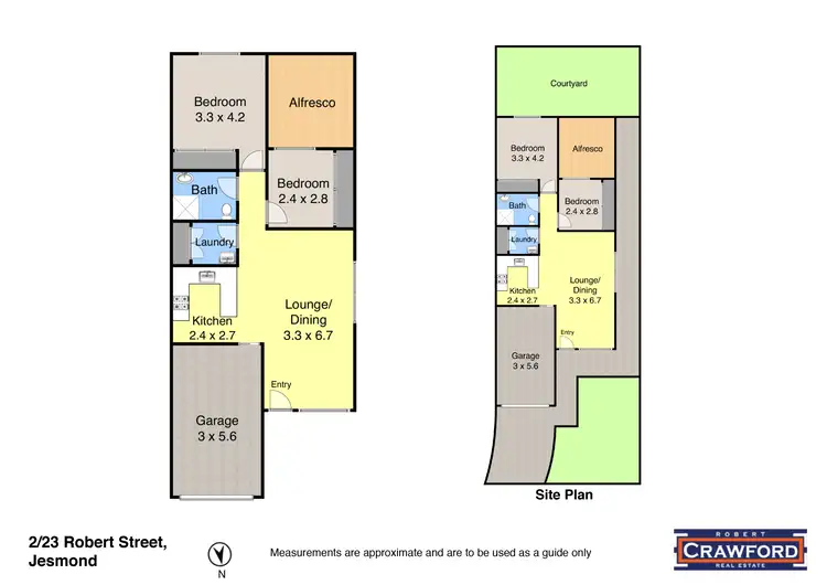 Floorplan of Homely villa listing, 2/23 Robert Street, Jesmond NSW 2299
