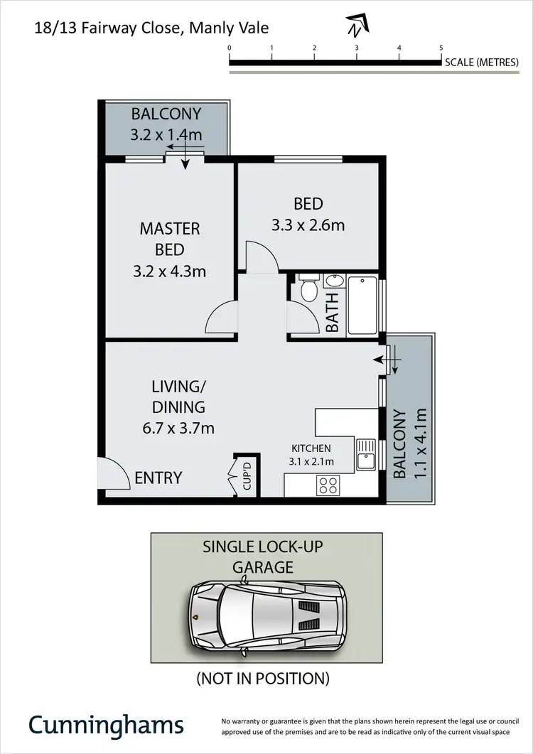 Floorplan of Homely unit listing, 18/13 Fairway Close, Manly Vale NSW 2093