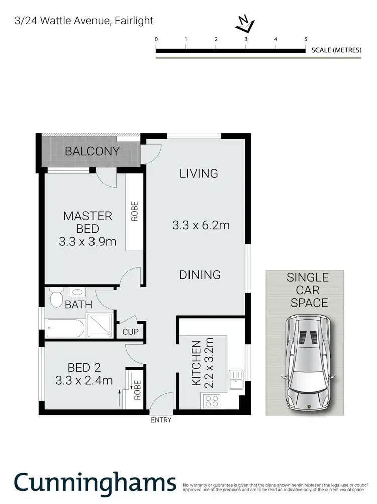 Floorplan of Homely apartment listing, 3/24 Wattle Avenue, Fairlight NSW 2094