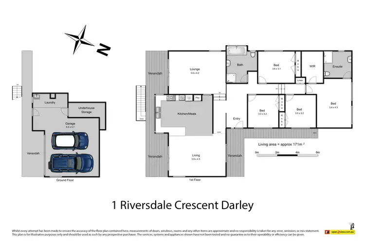 Floorplan of Homely house listing, 1 Riversdale Crescent, Darley VIC 3340