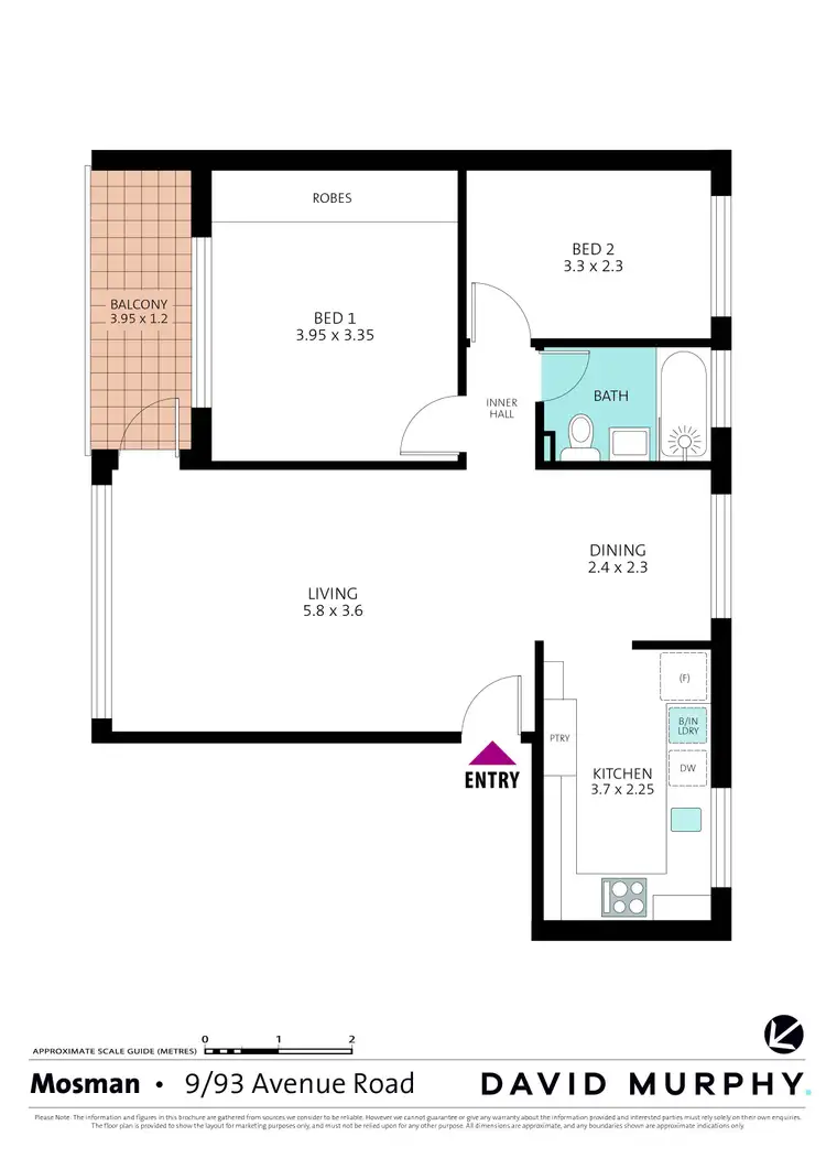 Floorplan of Homely apartment listing, 9/93 Avenue Road, Mosman NSW 2088