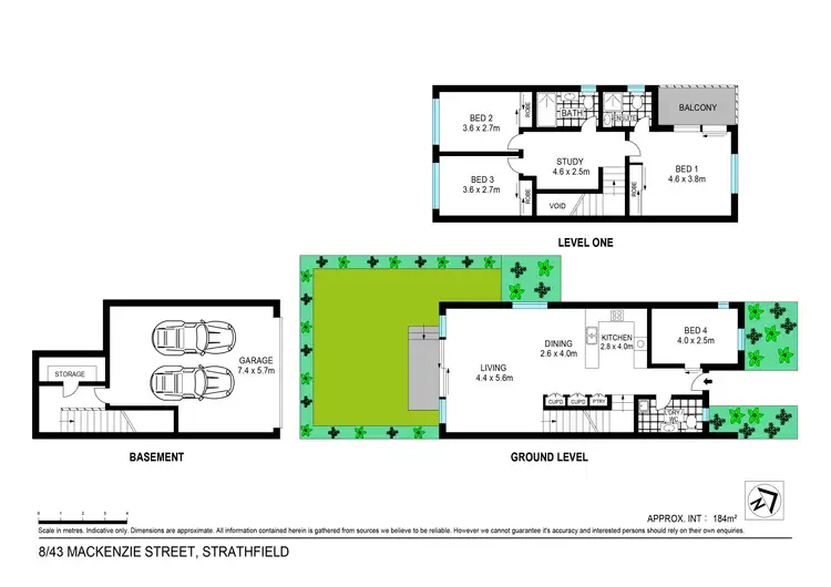 Floorplan of Homely townhouse listing, 8/43 Mackenzie Street, Strathfield NSW 2135