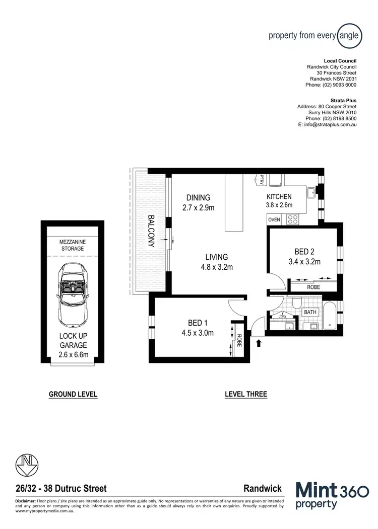 Floorplan of Homely apartment listing, 26/32-38 Dutruc Street, Randwick NSW 2031