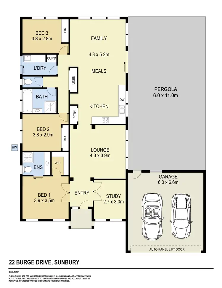 Floorplan of Homely house listing, 22 Burge Drive, Sunbury VIC 3429