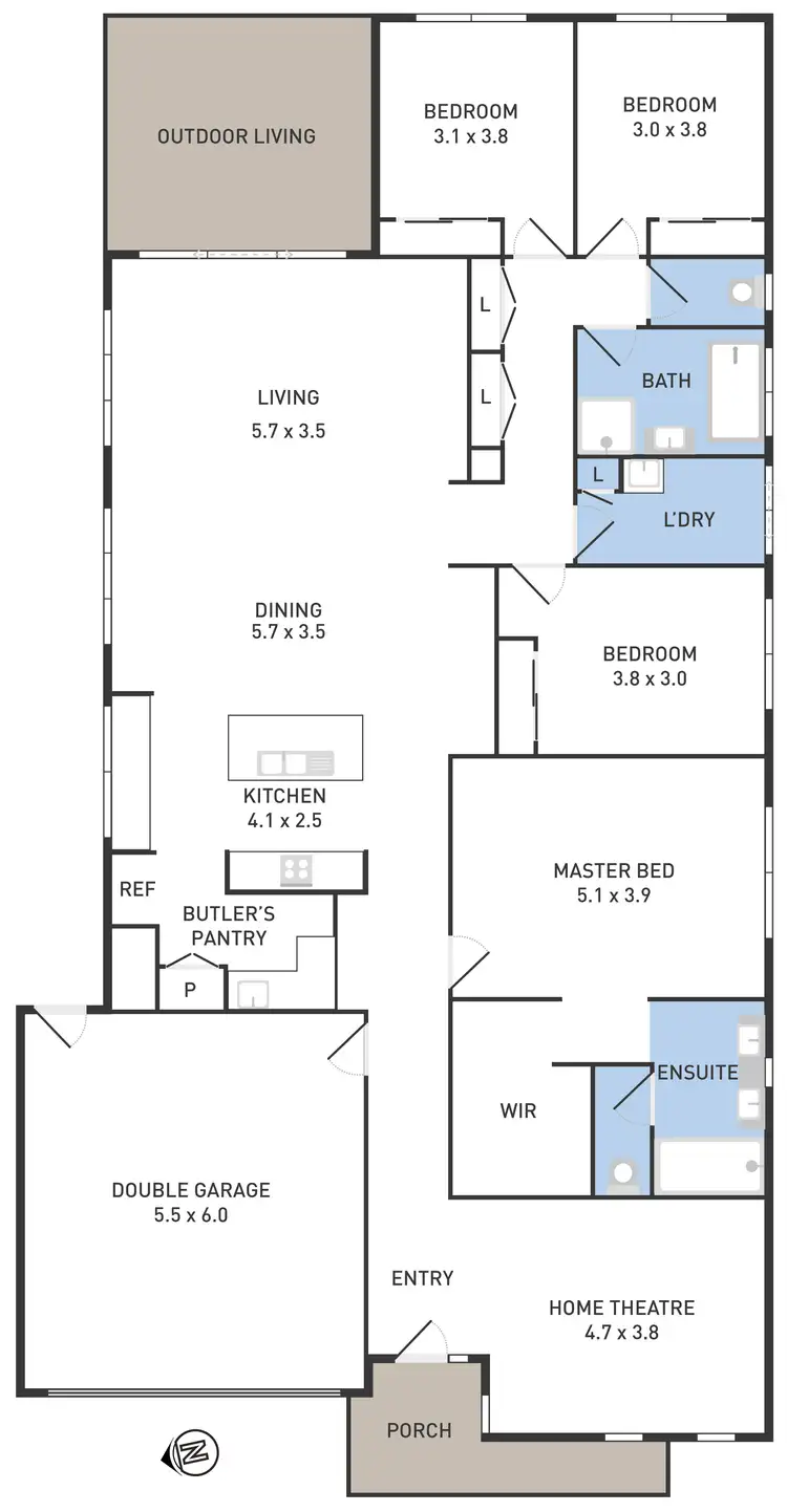 Floorplan of Homely house listing, 3 Applegate Crescent, Tarneit VIC 3029