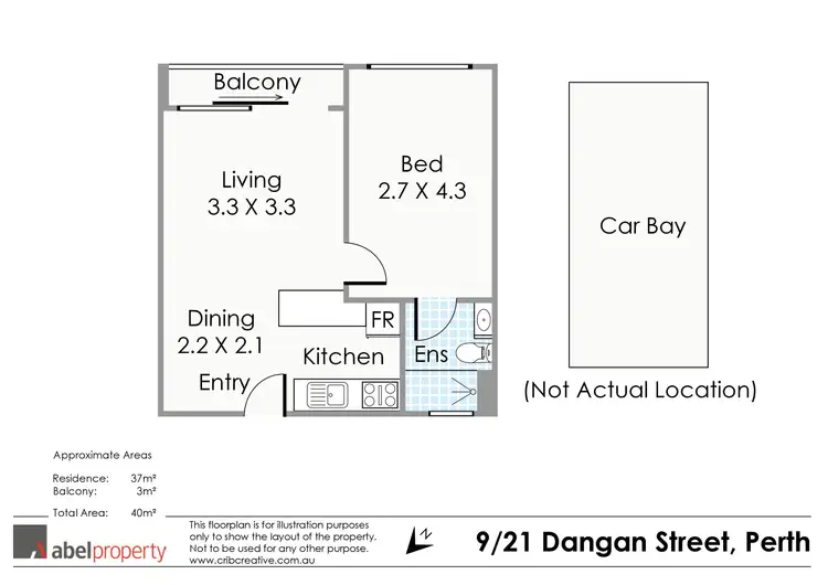 Floorplan of Homely apartment listing, 9/21 Dangan Street, Perth WA 6000