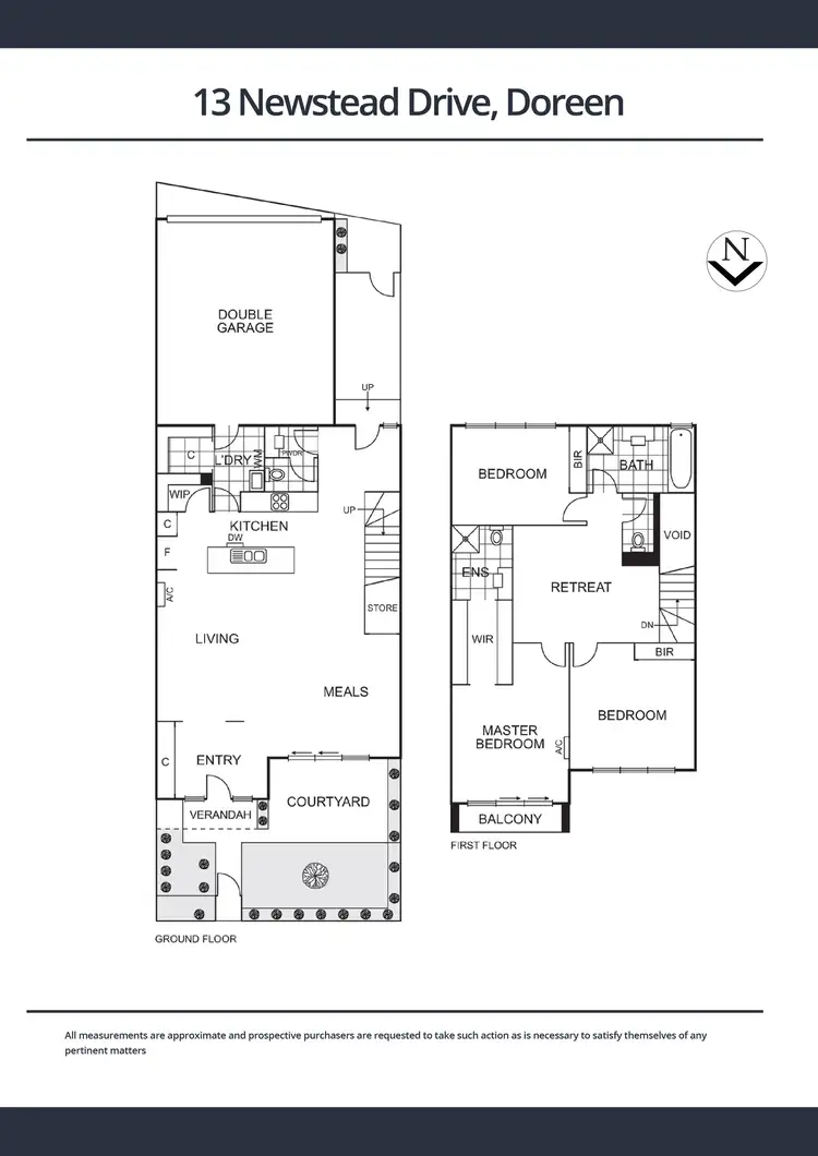 Floorplan of Homely townhouse listing, 13 Newstead Drive, Doreen VIC 3754