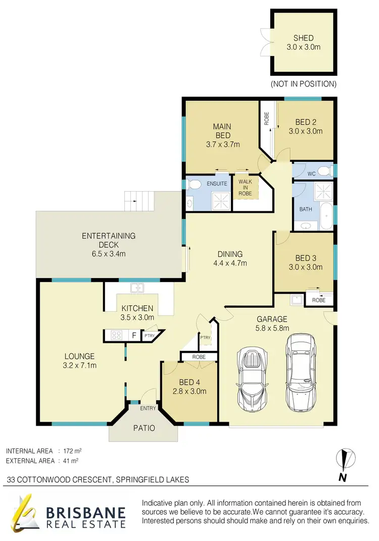 Floorplan of Homely house listing, 33 Cottonwood Crescent, Springfield Lakes QLD 4300