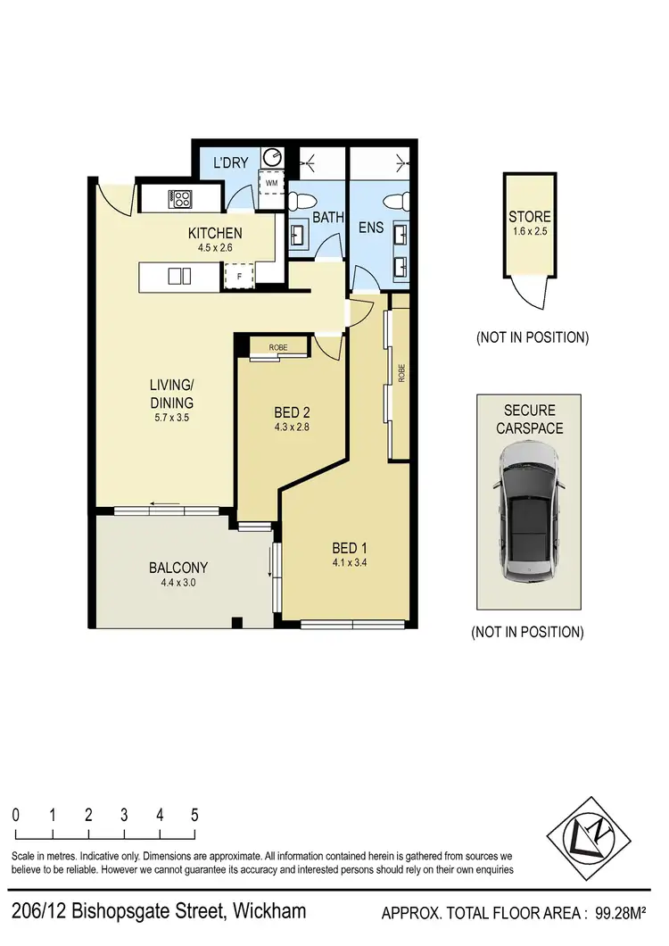 Floorplan of Homely apartment listing, 206/12 Bishopsgate Street, Wickham NSW 2293