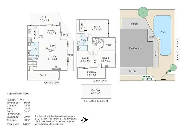 Floorplan of Homely townhouse listing, 21/431 Bagot Road, Subiaco WA 6008