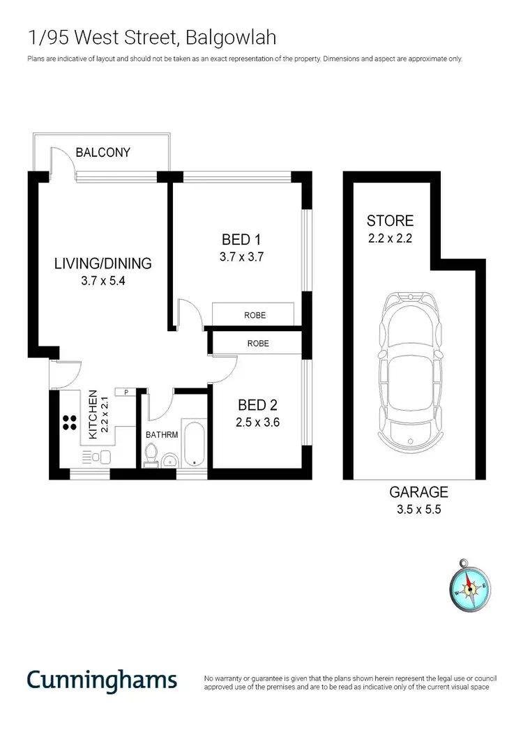 Floorplan of Homely unit listing, 1/95 West Street, Balgowlah NSW 2093